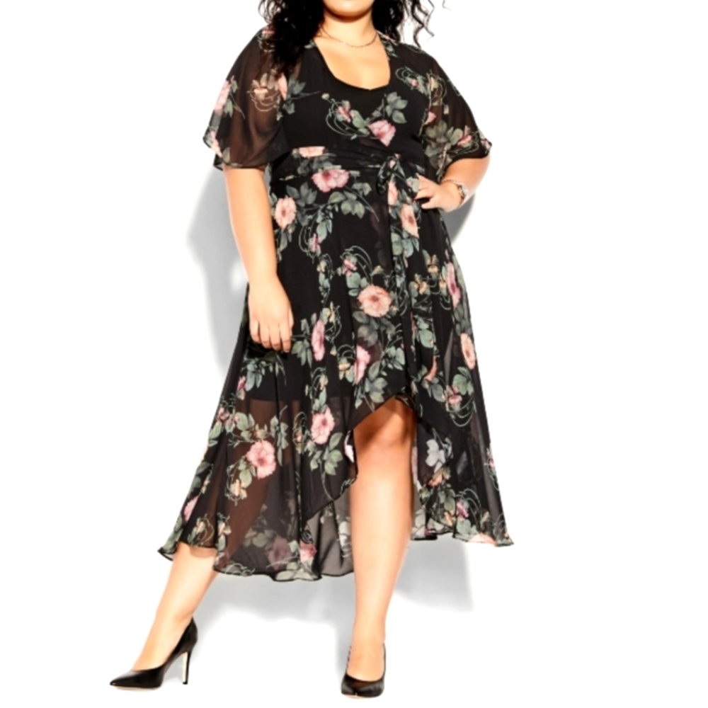 City Chic Wrap Dress